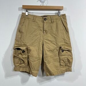 Aeropostale Y2K Tan Distressed Cargo Shorts Mens 29 Utility Skater Grunge Thick